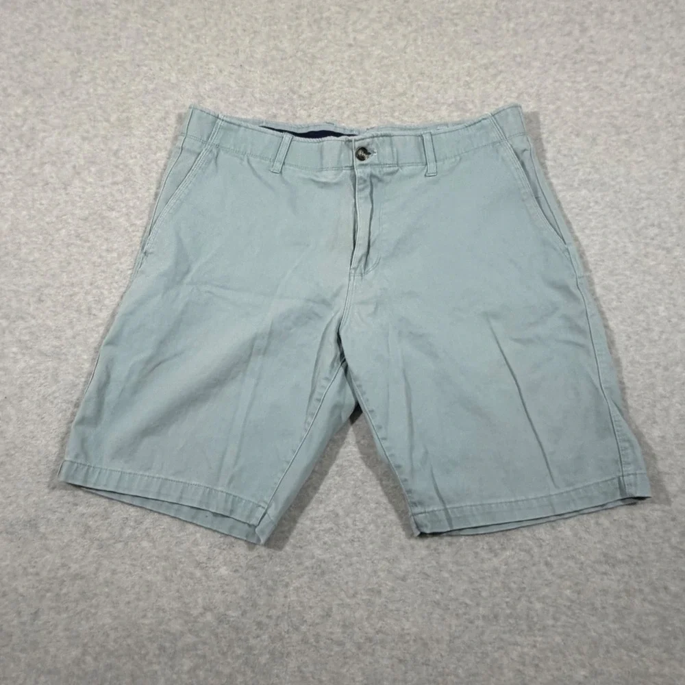 Nat Nast Shorts Mens 36 Blue Good Cotton Spandex Flat Front Chino Luxury‎ Casual
